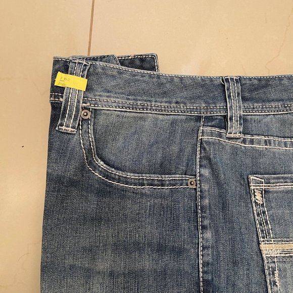 Rock & Roll Denim Regular Stackable Bootcut Jeans Mens 38W Medium Blue Cotton Bl - Picture 7 of 16